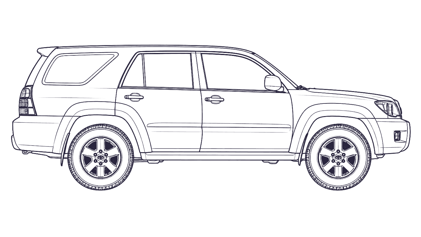 Toyota 4Runner 4th Gen side profile