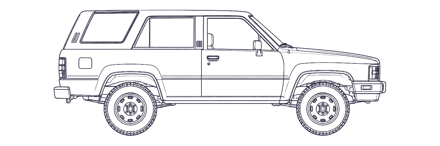 Toyota 4Runner 1st Gen side profile