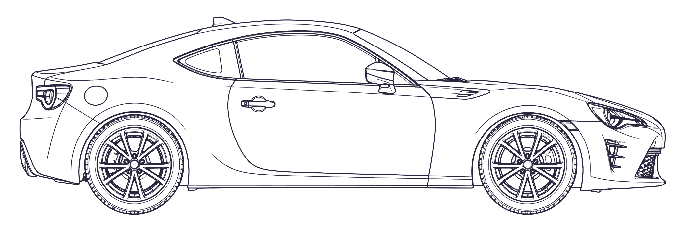 Toyota 86 / GR86 1st Gen side profile