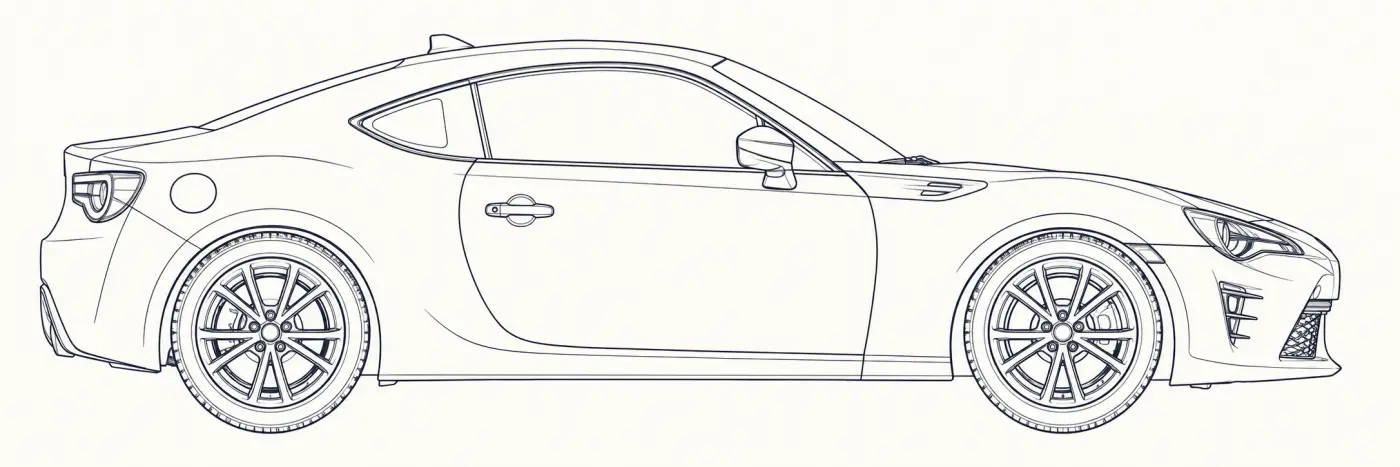 Toyota 86 / GR86 side profile