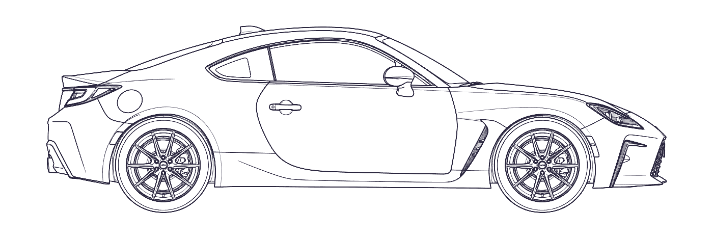 Toyota 86 / GR86 2nd Gen side profile