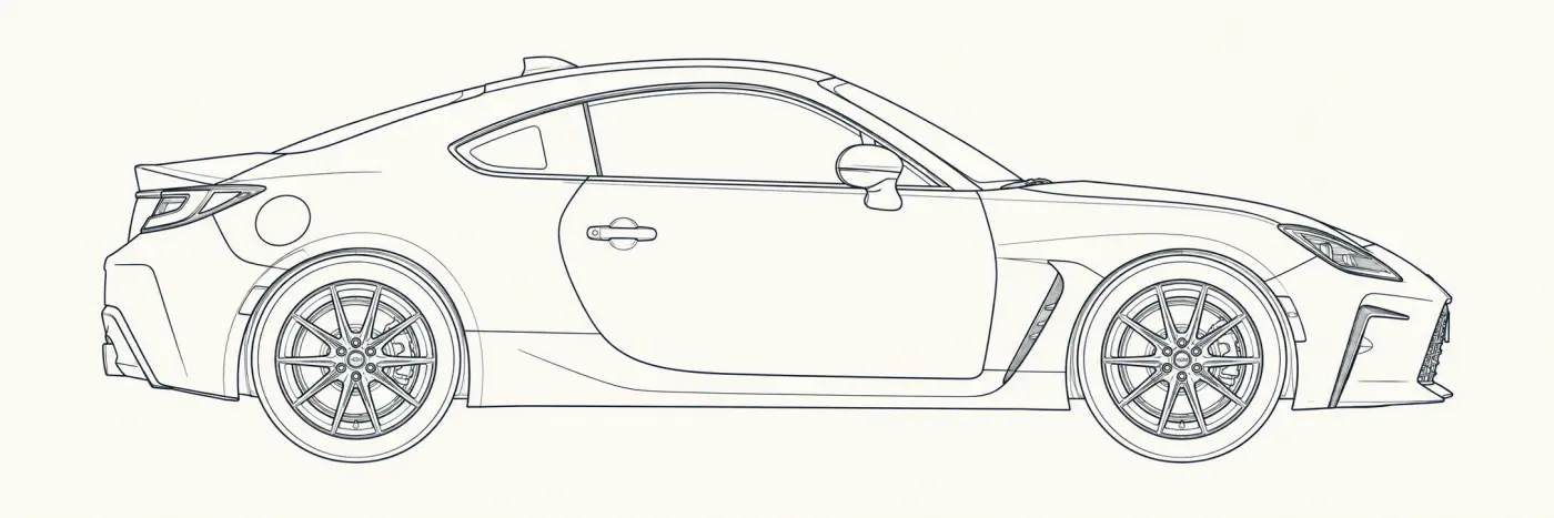Toyota 86 / GR86 2nd Gen side profile