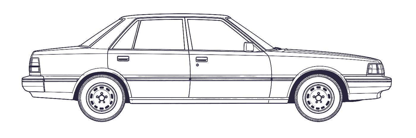 Toyota Camry 1st Gen side profile