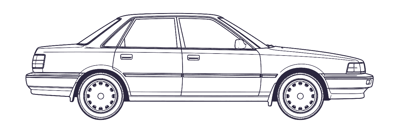 Toyota Camry 2nd Gen side profile