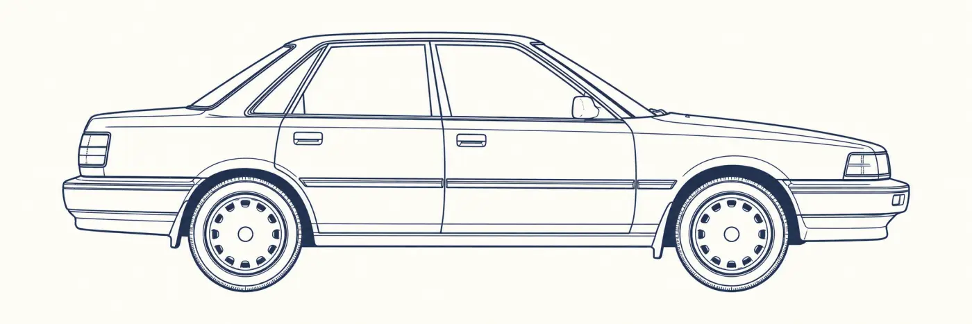 Toyota Camry 2nd Gen side profile