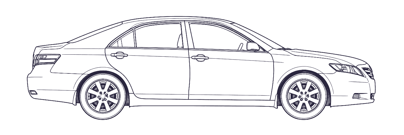 Toyota Camry 6th Gen side profile