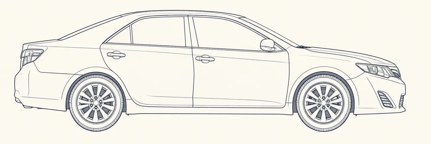 Toyota Camry 7th Gen side profile
