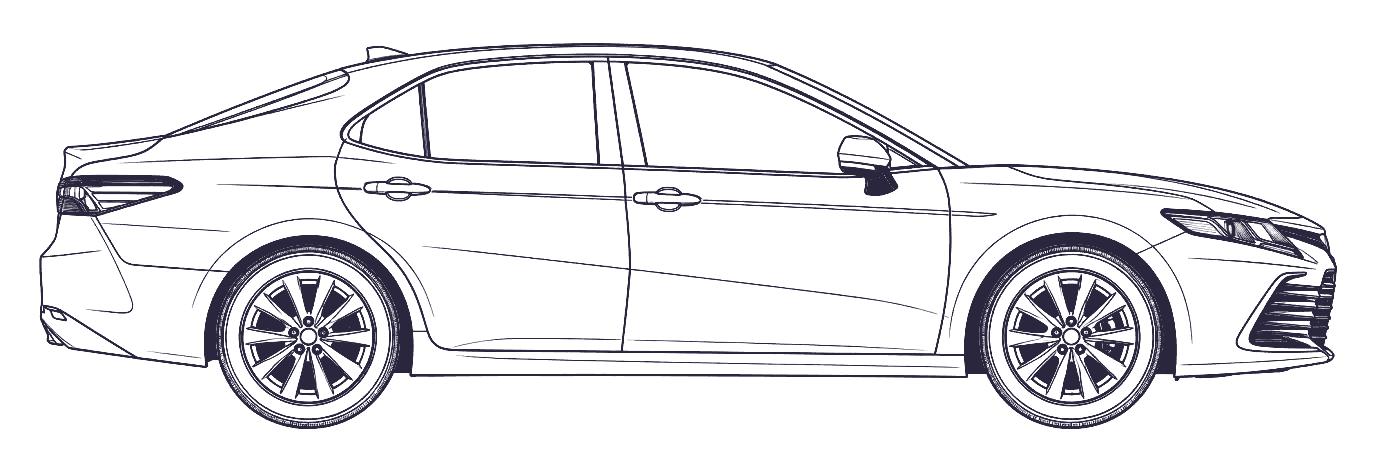 Toyota Camry 8th Gen side profile