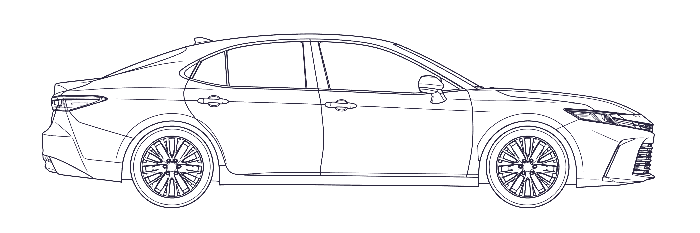 Toyota Camry 9th Gen side profile