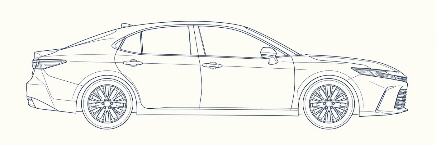 Toyota Camry 9th Gen side profile