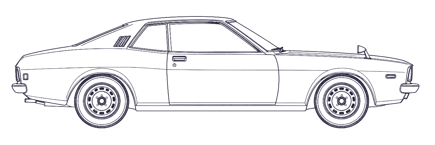 Toyota Celica 1st Gen side profile