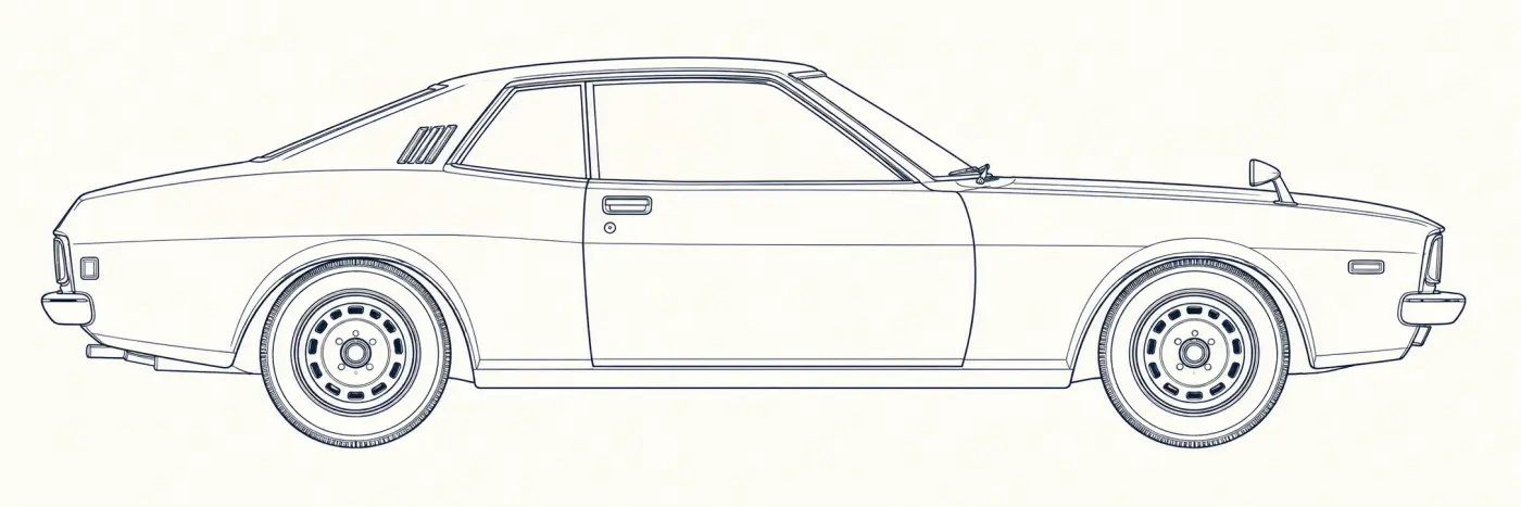Toyota Celica 1st Gen side profile