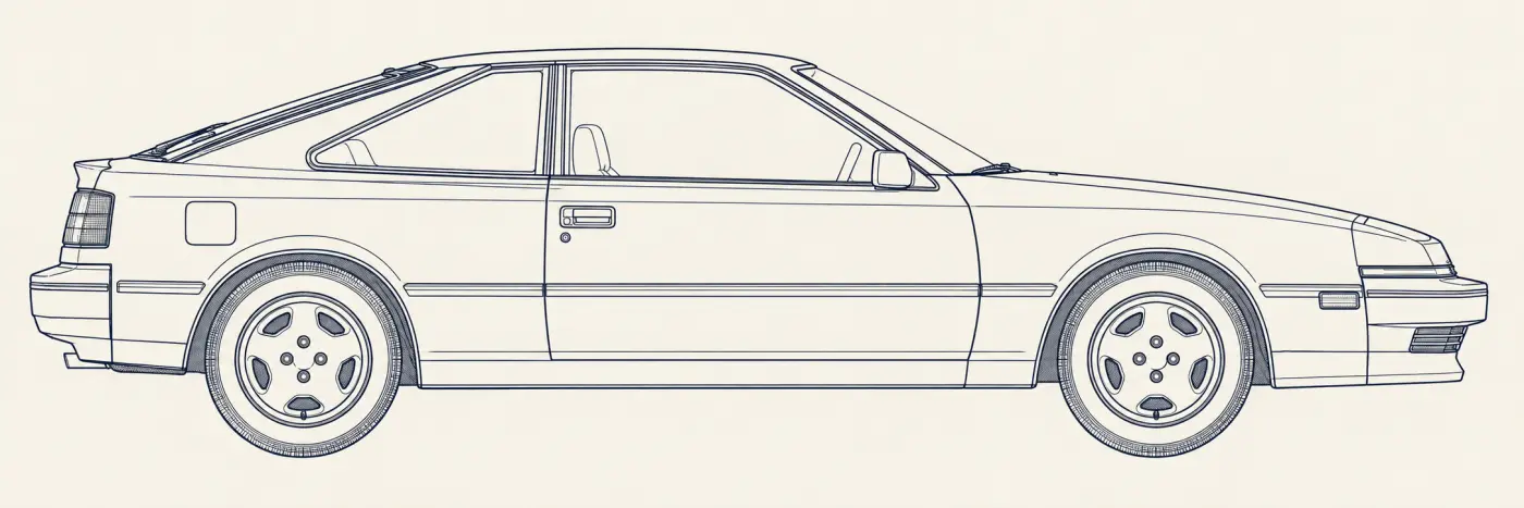 Toyota Celica 4th Gen side profile