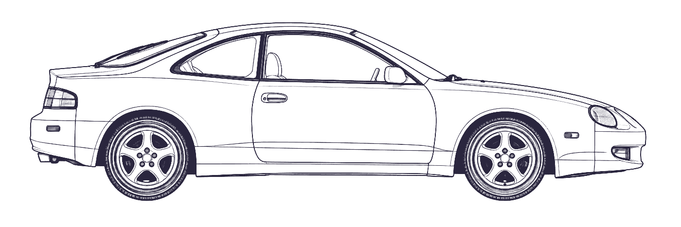 Toyota Celica 6th Gen side profile