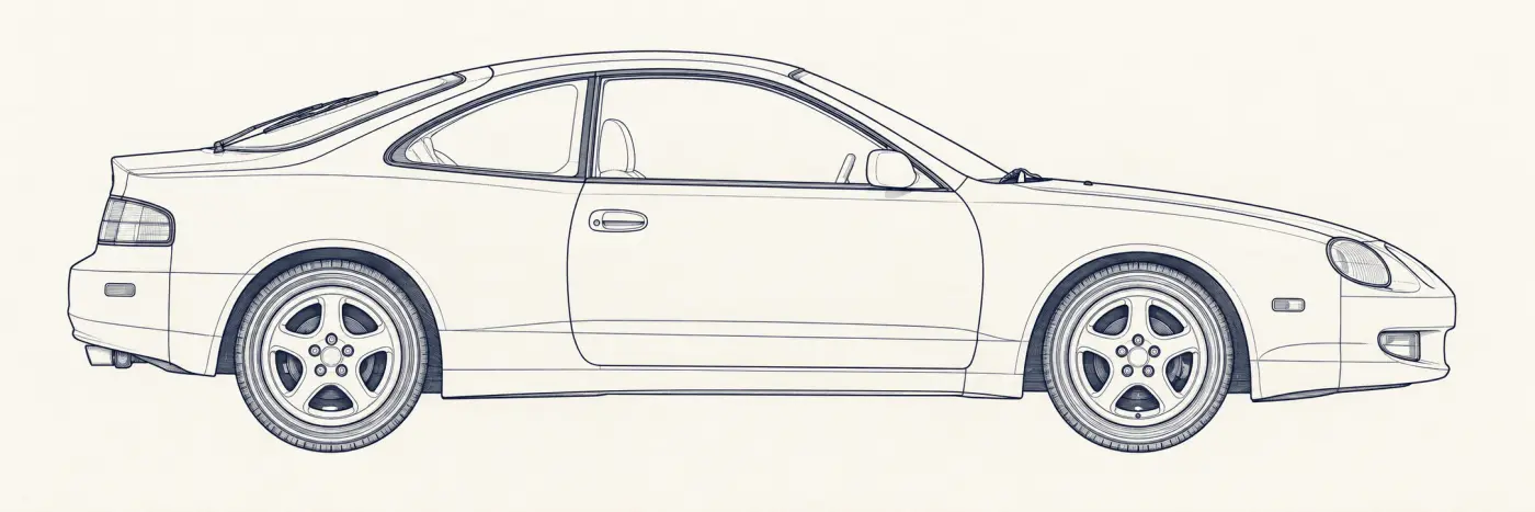 Toyota Celica 6th Gen side profile