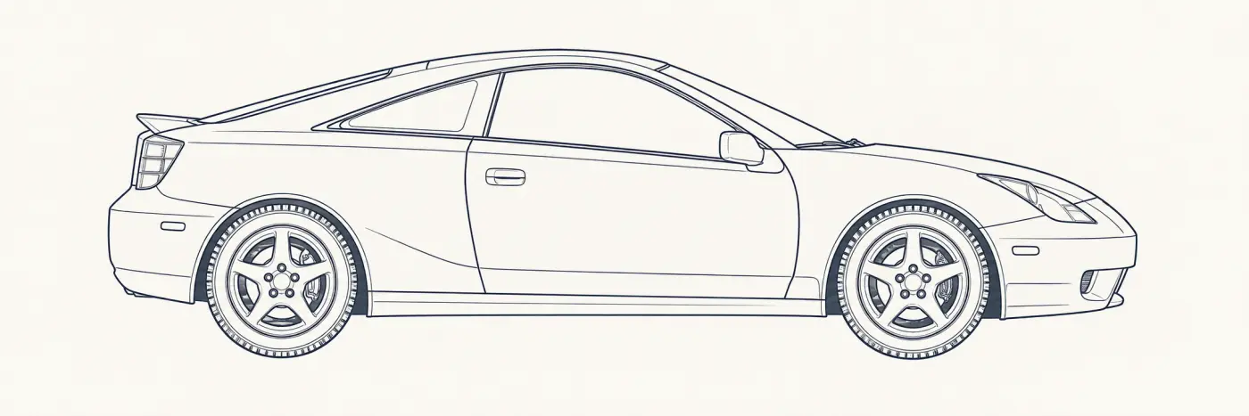 Toyota Celica 7th Gen side profile