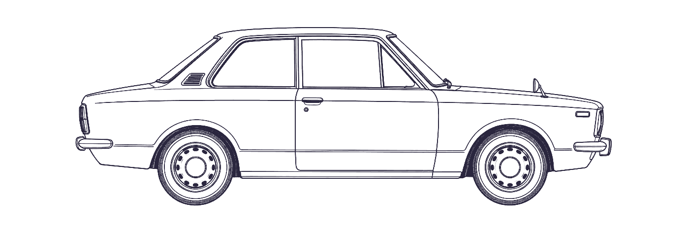 Toyota Corolla 1st Gen side profile