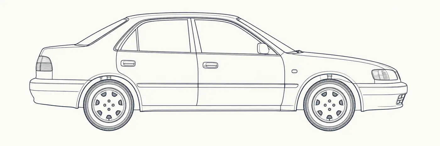 Toyota Corolla 8th Gen side profile