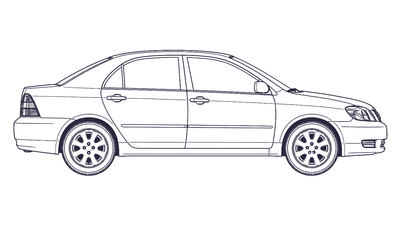 Toyota Corolla 9th Gen side profile