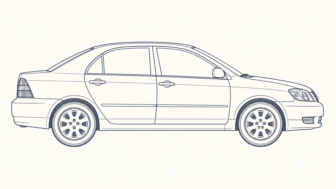 Toyota Corolla 9th Gen side profile