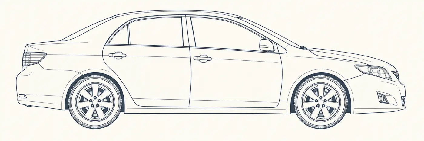 Toyota Corolla 10th Gen side profile