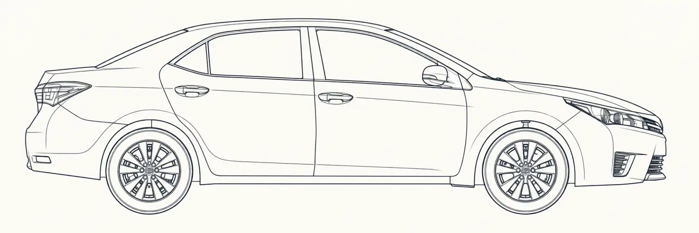 Toyota Corolla 11th Gen side profile