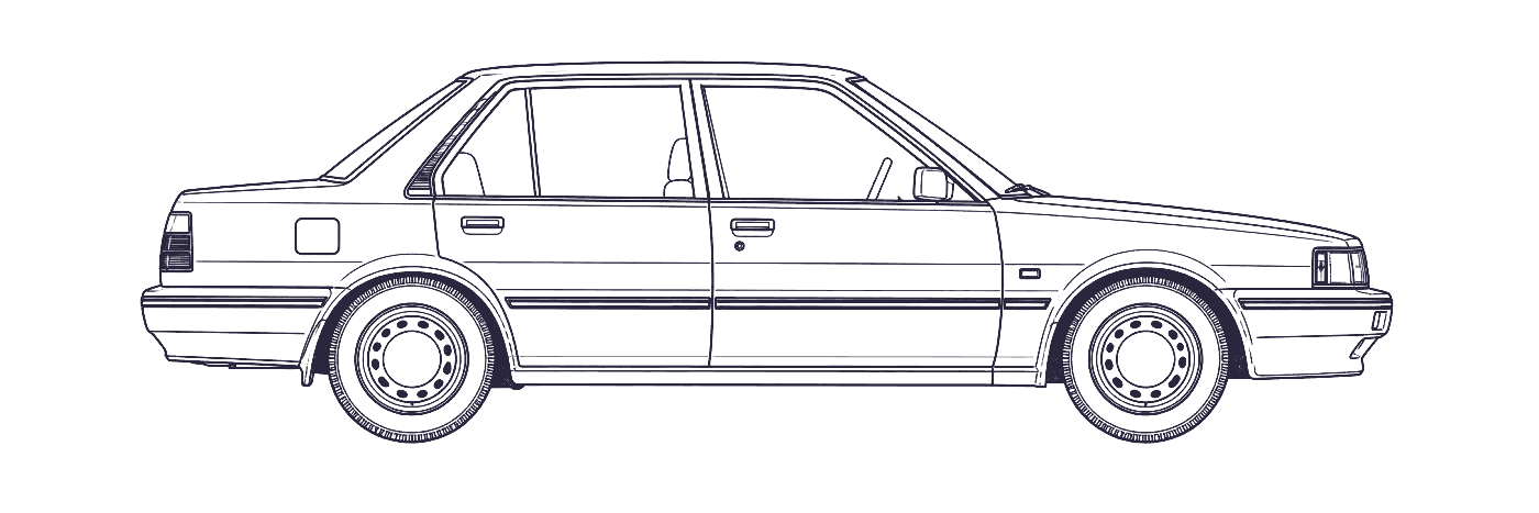 Toyota Corolla 5th Gen side profile