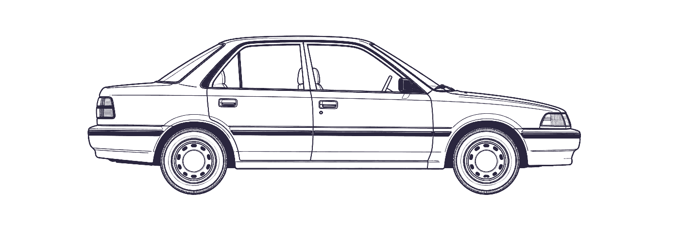 Toyota Corolla 6th Gen side profile