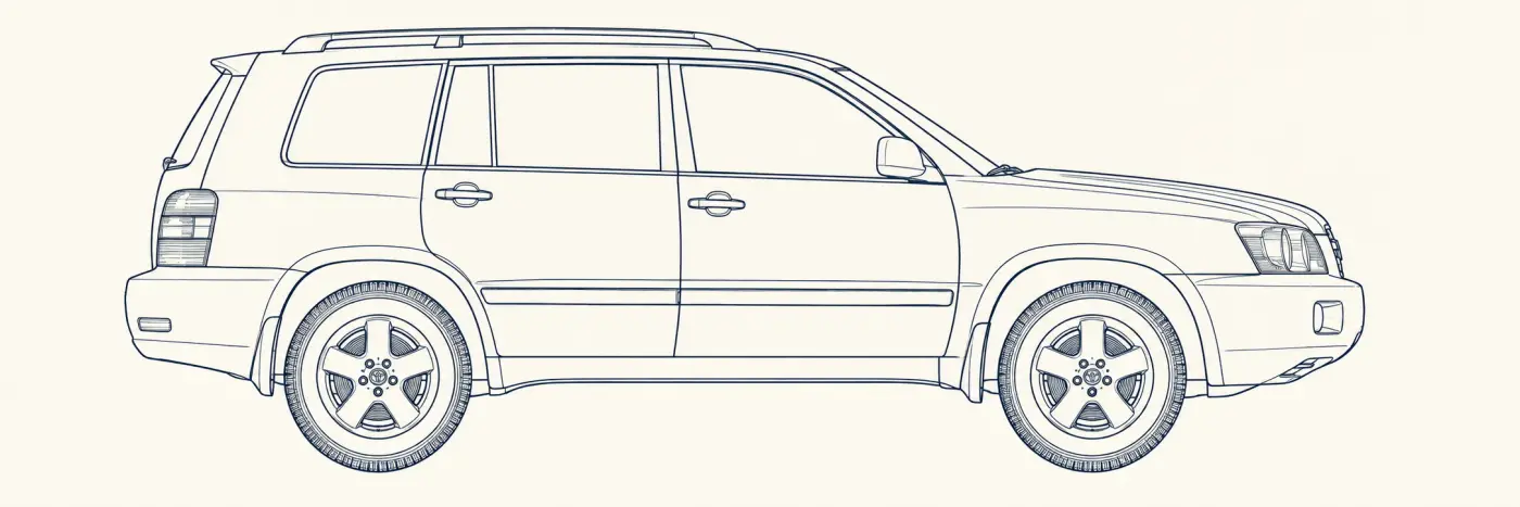 Toyota Highlander / Kluger 1st Gen side profile