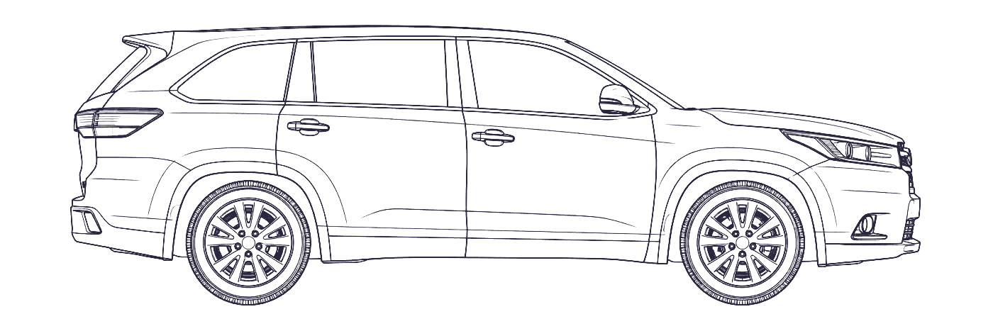 Toyota Highlander / Kluger 3rd Gen side profile
