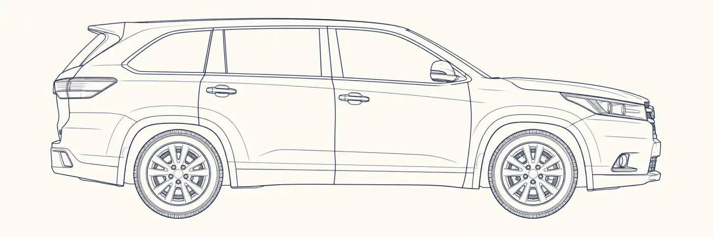 Toyota Highlander / Kluger 3rd Gen side profile