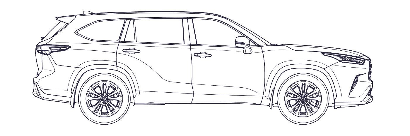 Toyota Highlander / Kluger 4th Gen side profile