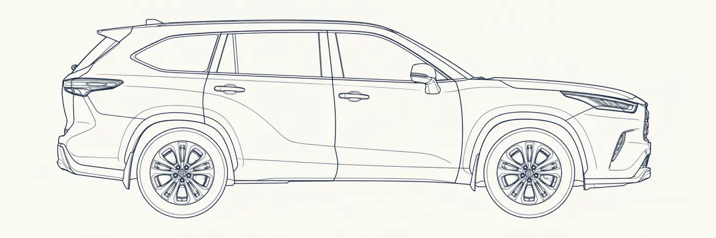 Toyota Highlander / Kluger 4th Gen side profile