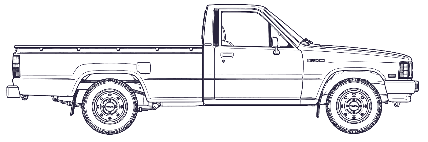 Toyota Hilux 4th Gen side profile