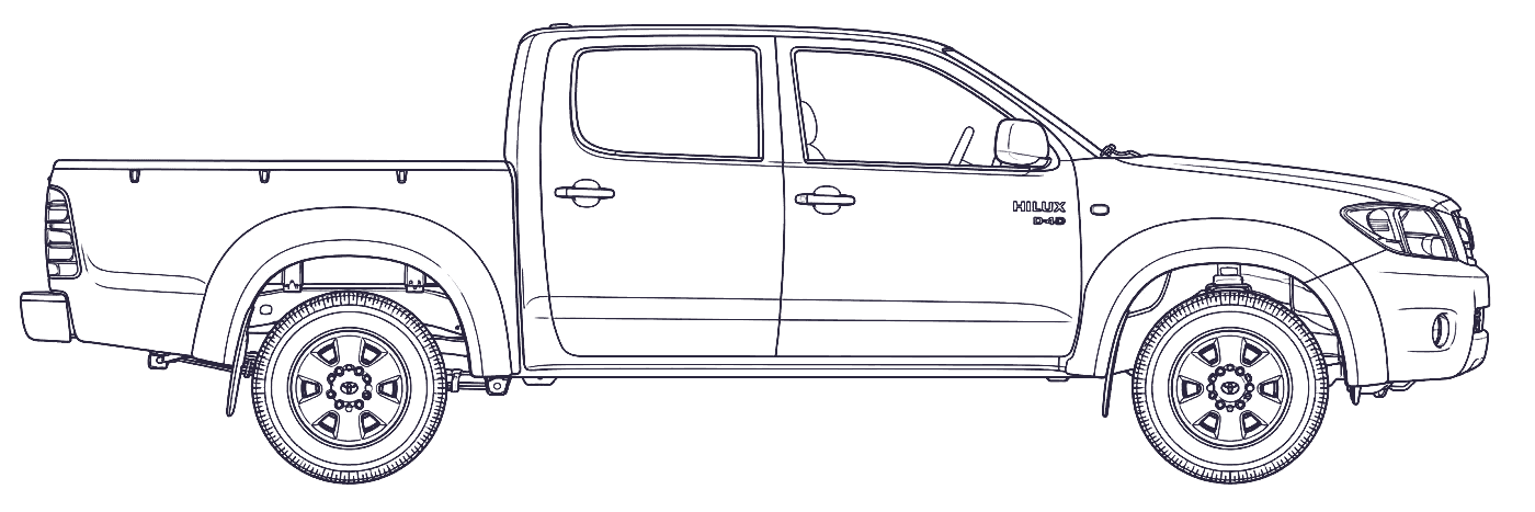 Toyota Hilux 7th Gen side profile