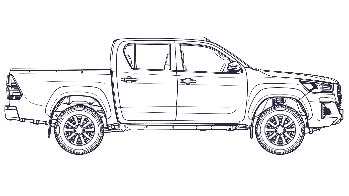 Toyota Hilux 8th Gen side profile