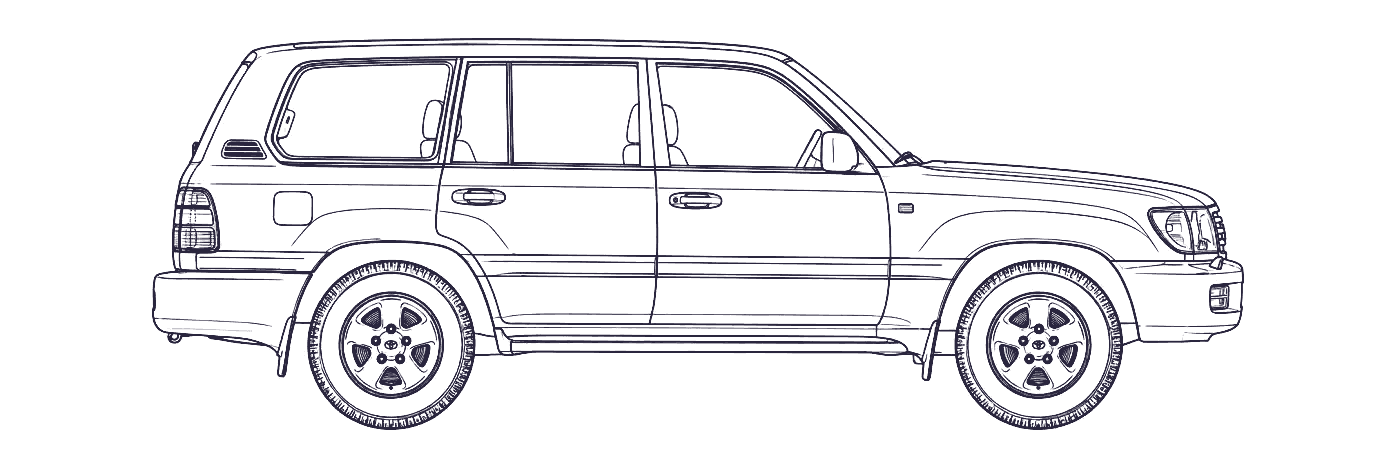 Toyota Land Cruiser 100 Series side profile