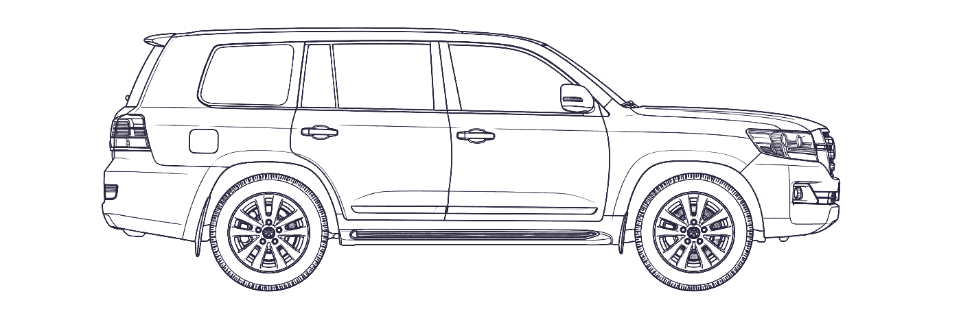 Toyota Land Cruiser 200 Series side profile