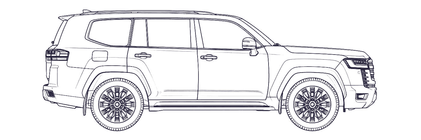 Toyota Land Cruiser 300 Series side profile