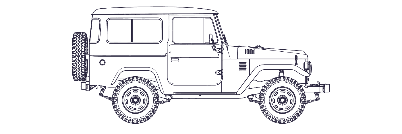 Toyota Land Cruiser 40 Series side profile