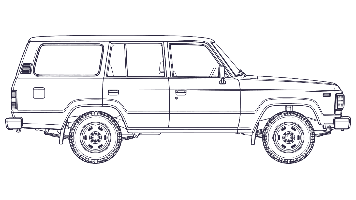 Toyota Land Cruiser 60 Series side profile