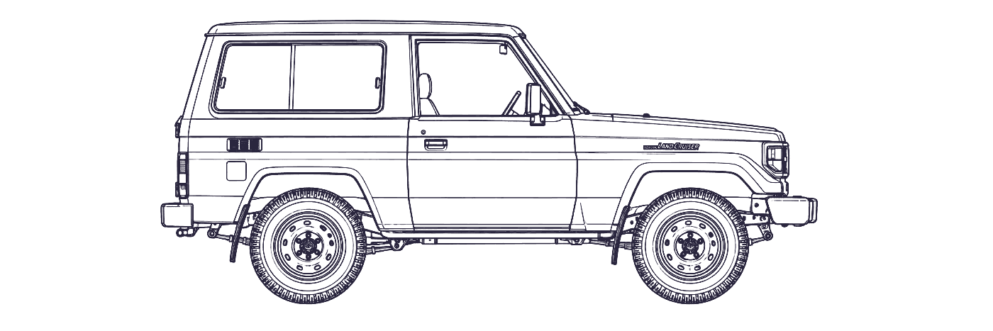 Toyota Land Cruiser 70 Series Mark I side profile