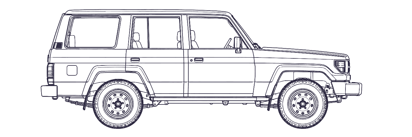 Toyota Land Cruiser 70 Series Mark II side profile