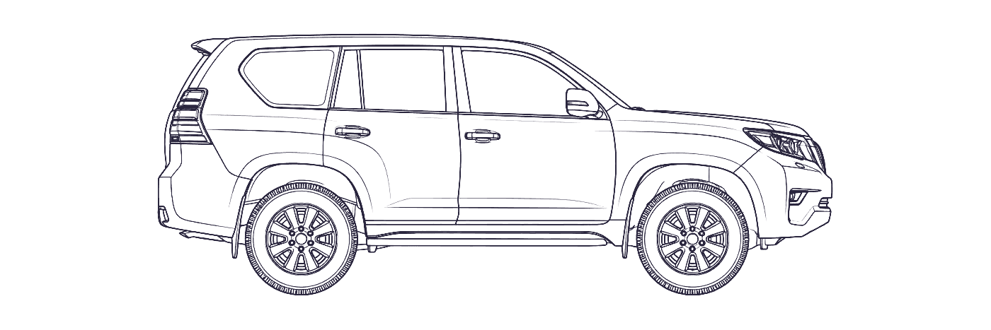 Toyota Land Cruiser Prado side profile