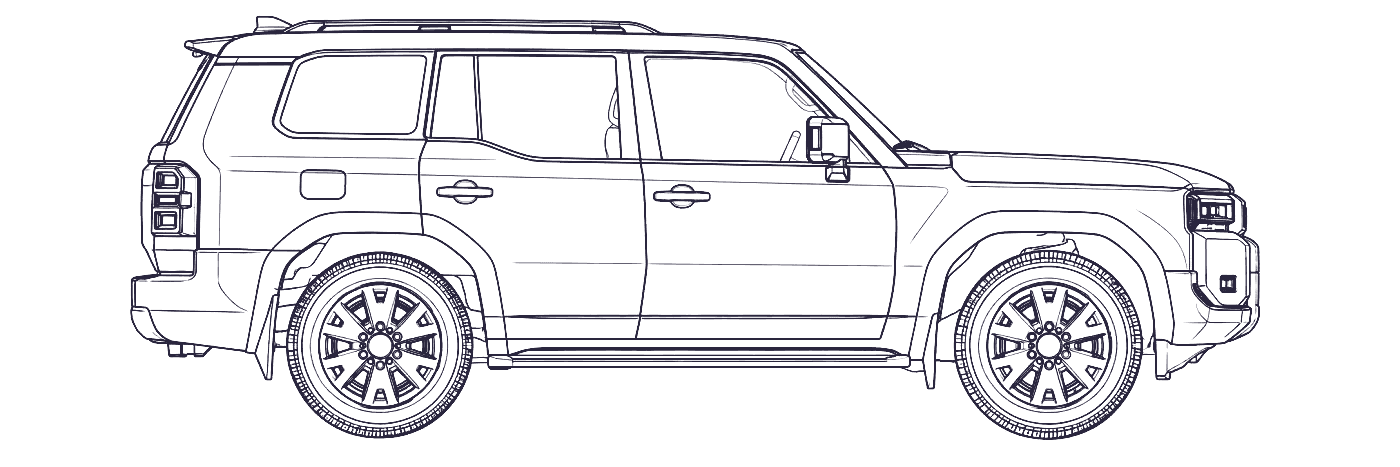 Toyota Land Cruiser Prado 250 Series side profile