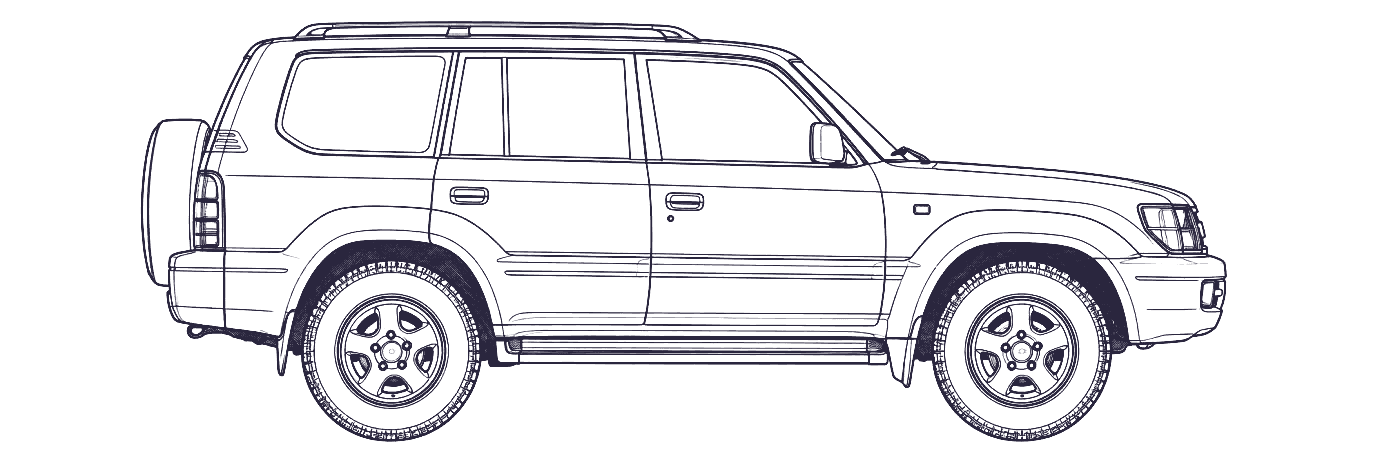 Toyota Land Cruiser Prado 90 Series side profile