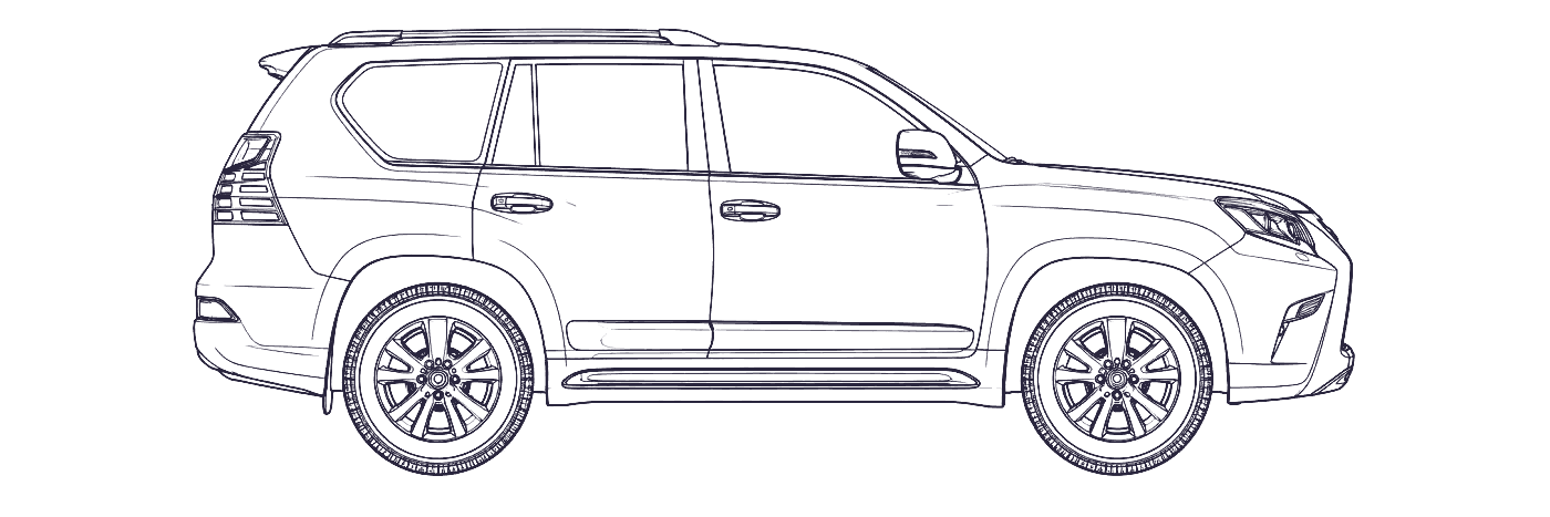 Toyota Lexus GX 460-400 side profile