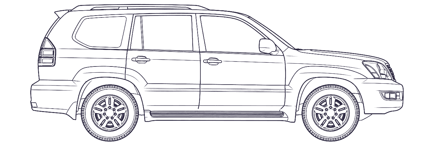 Toyota Lexus GX side profile