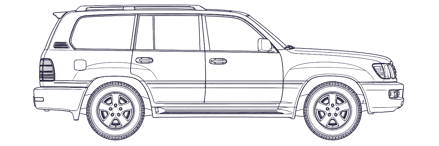 Toyota Lexus LX side profile