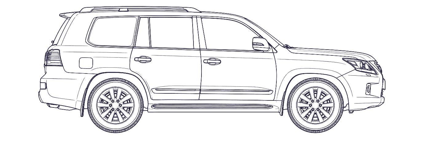 Toyota Lexus LX 570 side profile